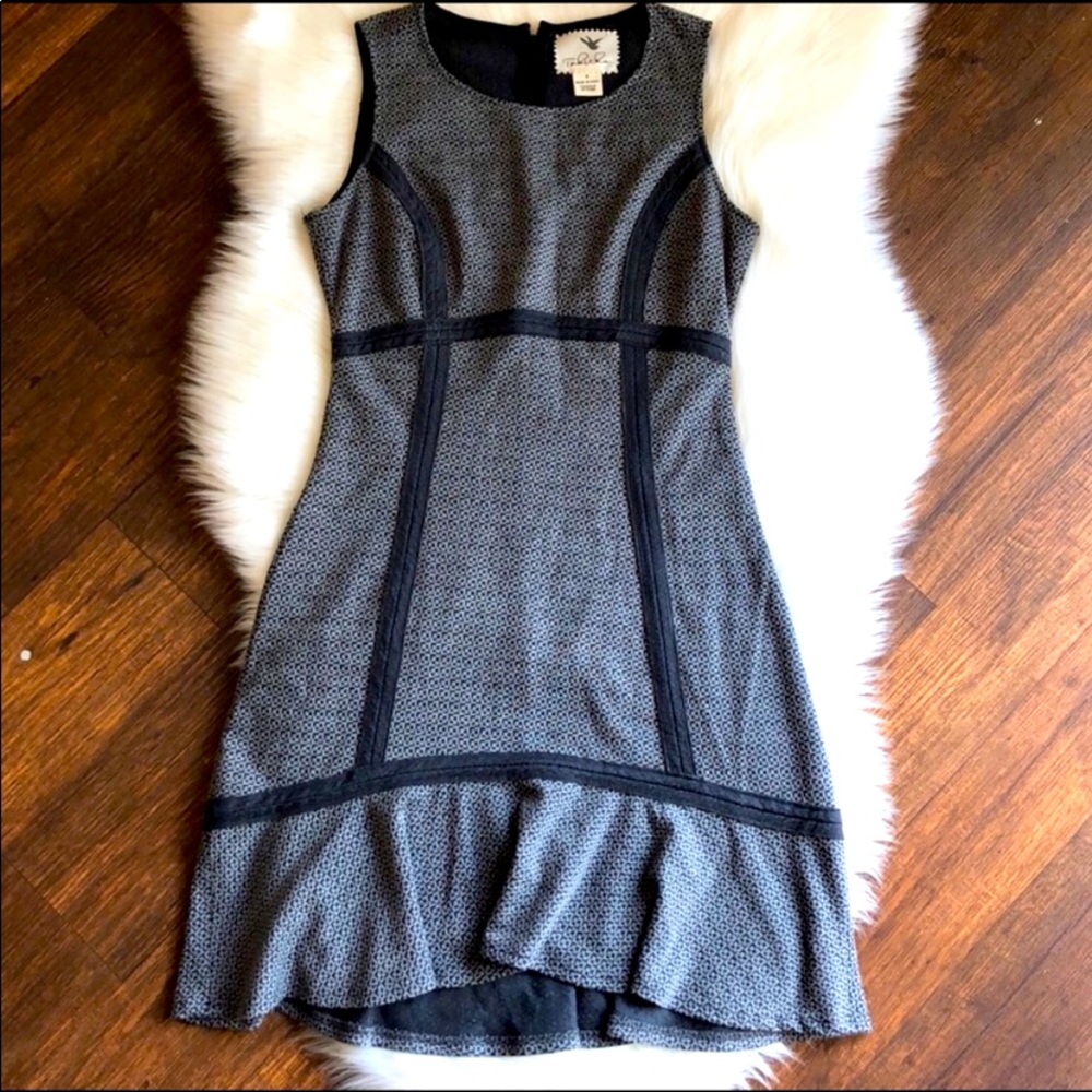 Anthropologie Black and Gray Dress